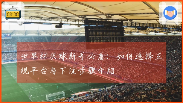 世界杯买球新手必看：如何选择正规平台与下注步骤介绍