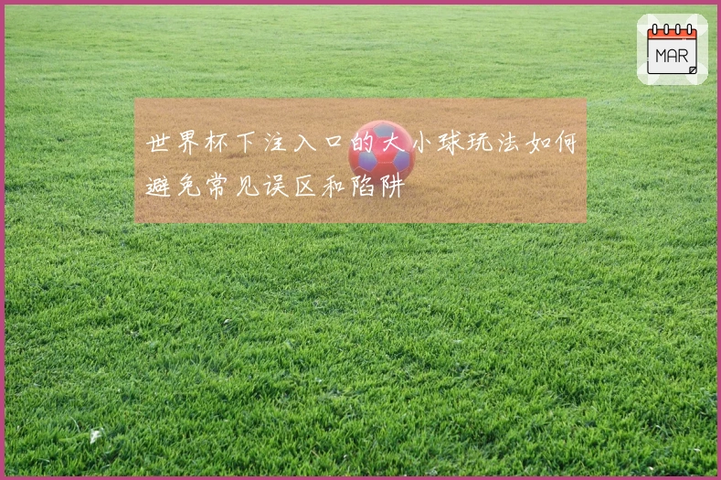 世界杯下注入口的大小球玩法如何避免常见误区和陷阱